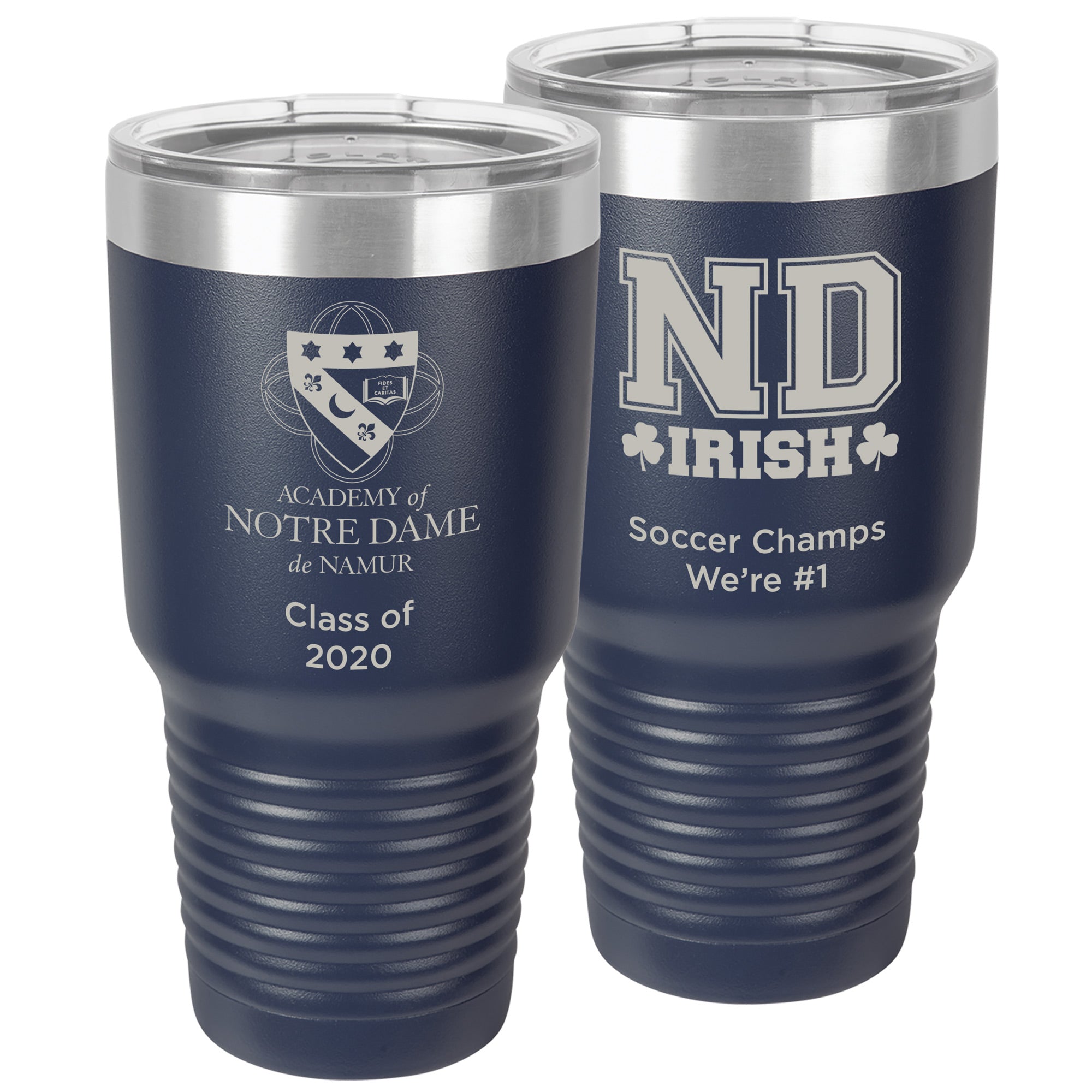 NOTRE DAME YETI Laser Engraved 20 or 30 oz. Stainless Steel Tumbler