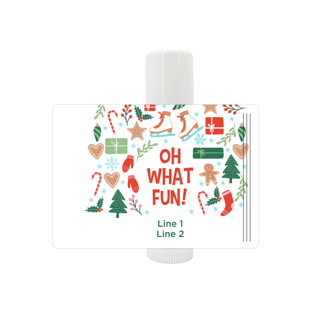 Christmas Stocking Stuffers, Personalized Lip Balm Gift, Lip Balm Party Favor, Christmas Pattern