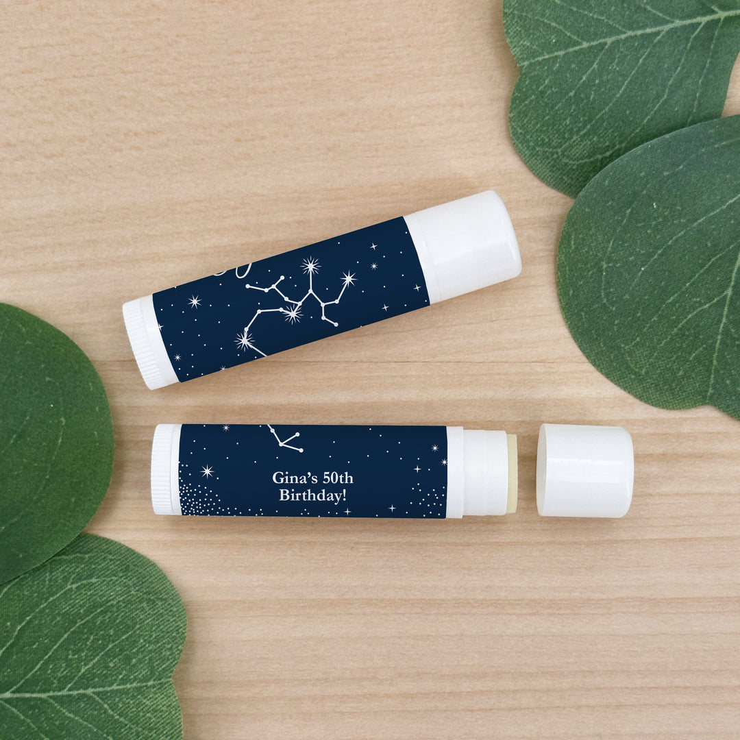 Personalized Lip Balm Birthday Party Favors, Astrology, Constellations, Birthday Zodiac Sign