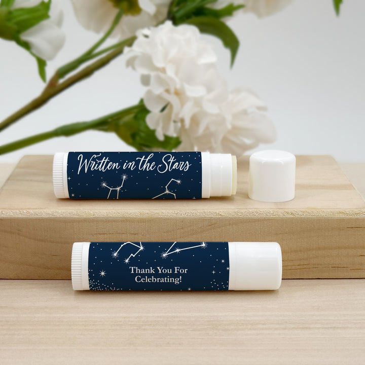 Personalized Lip Balm Wedding Favors, Astrology, Constellations, Zodiac Signs, Written in the Stars