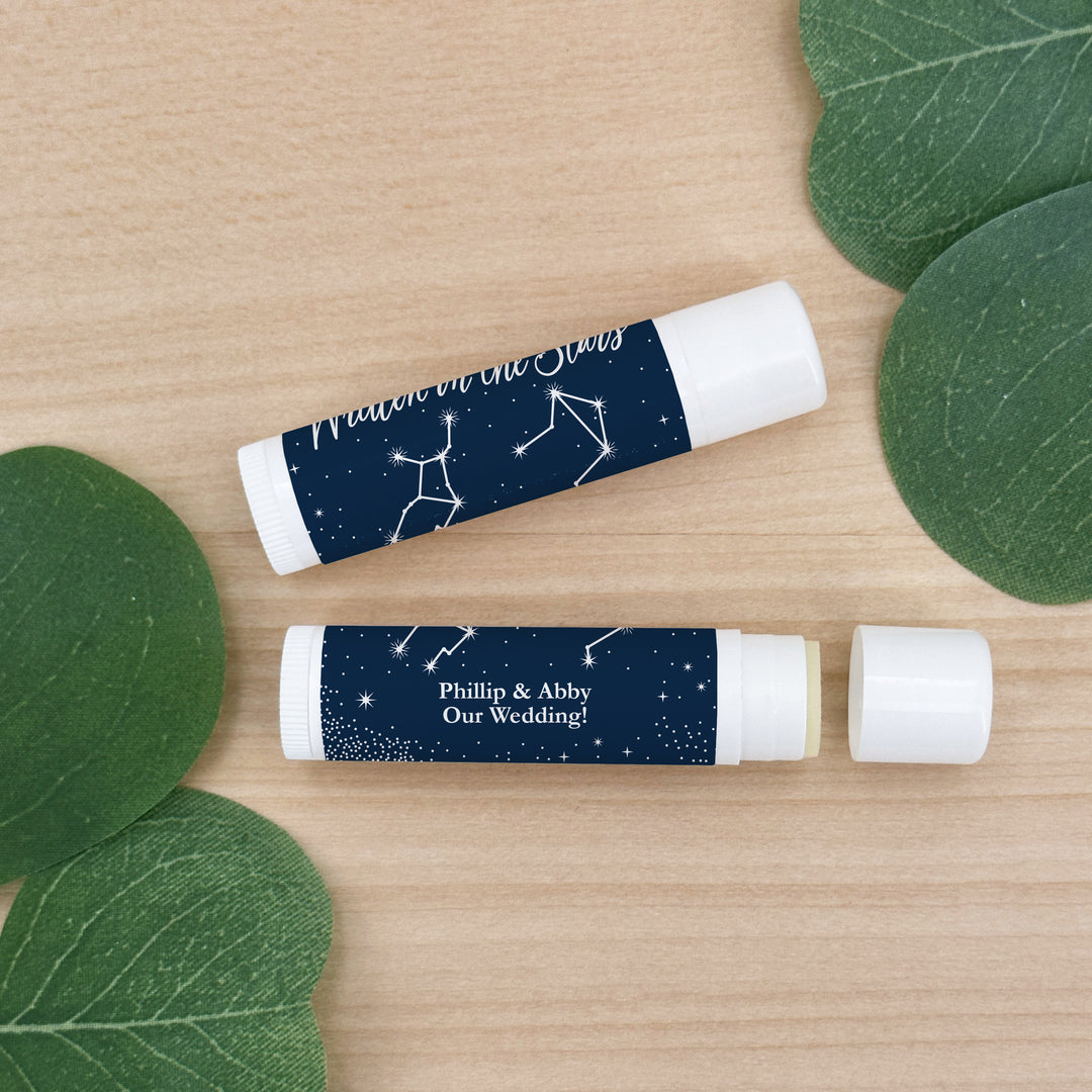 Personalized Lip Balm Wedding Favors, Astrology, Constellations, Zodiac Signs, Written in the Stars