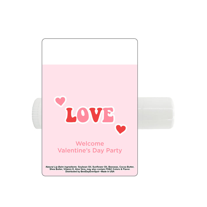 Personalized Lip Balm Valentine's Favors, Galentine's Lip Balm, Pucker Up, Smooch, Love