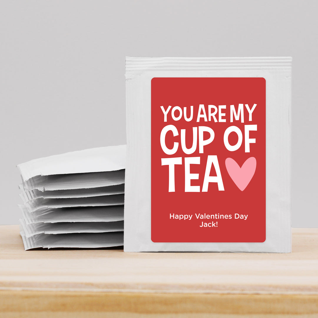 Valentine's Day Favor Personalized Tea Bags, Galentine's Tea, You're a Cu-Tea, You are my Cup of Tea