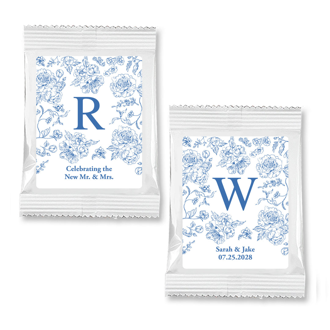 Lemonade Wedding Favors, Bridal Shower Favors, Blue Chinoiserie, French Blue Toile Monogram Lemonade