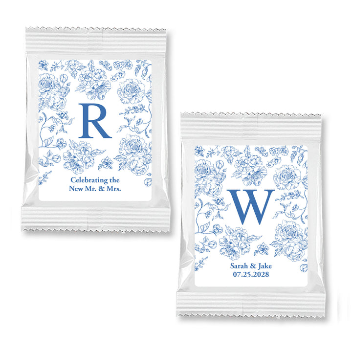 Lemonade Wedding Favors, Bridal Shower Favors, Blue Chinoiserie, French Blue Toile Monogram Lemonade