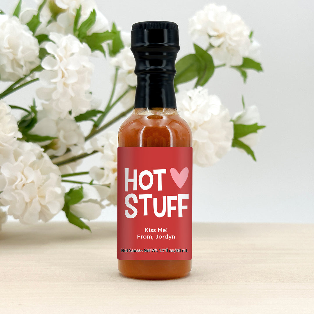 Hot Sauce Valentine's Favors, Galentine's Hot Sauce, You are Awesome Sauce, Hot Stuff, 1.7 oz bottle of hot sauce