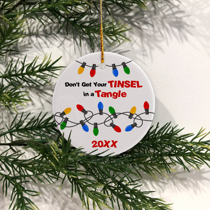 Personalized Christmas Ornament, Don't Get Your Tinsel in a Tangle