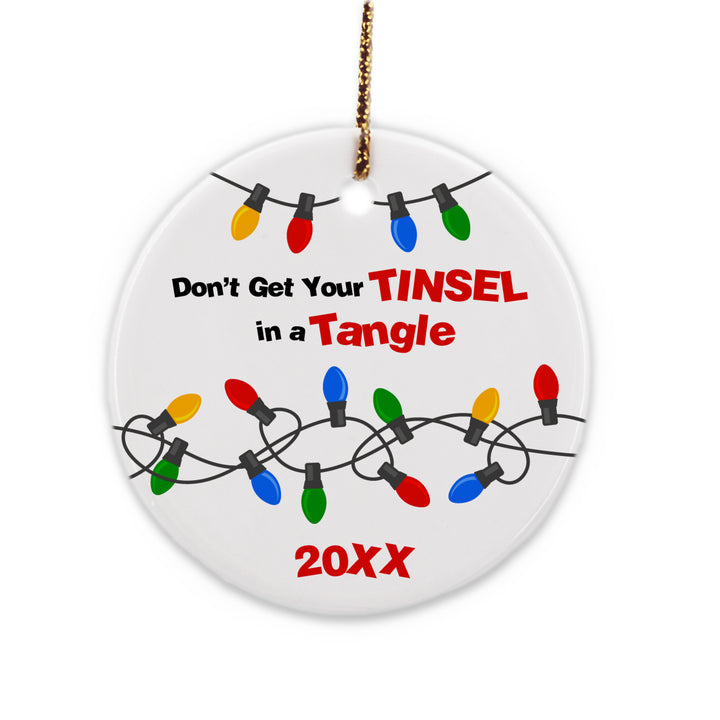 Personalized Christmas Ornament, Don't Get Your Tinsel in a Tangle