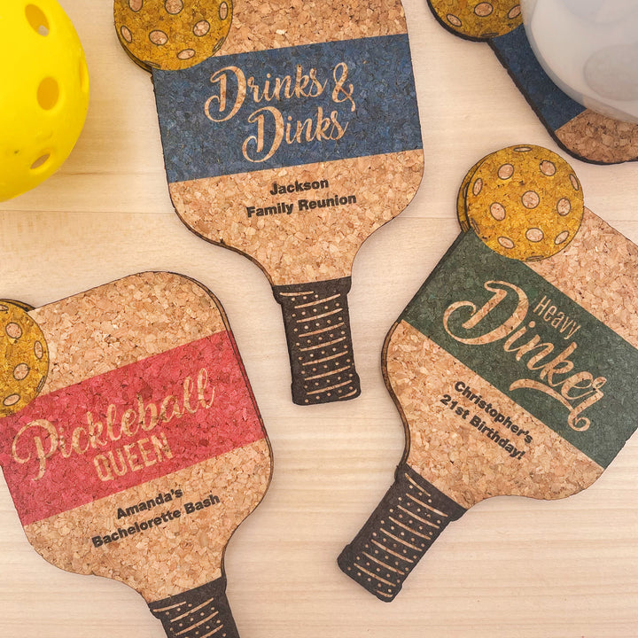 Custom Pickleball Cork Coaster