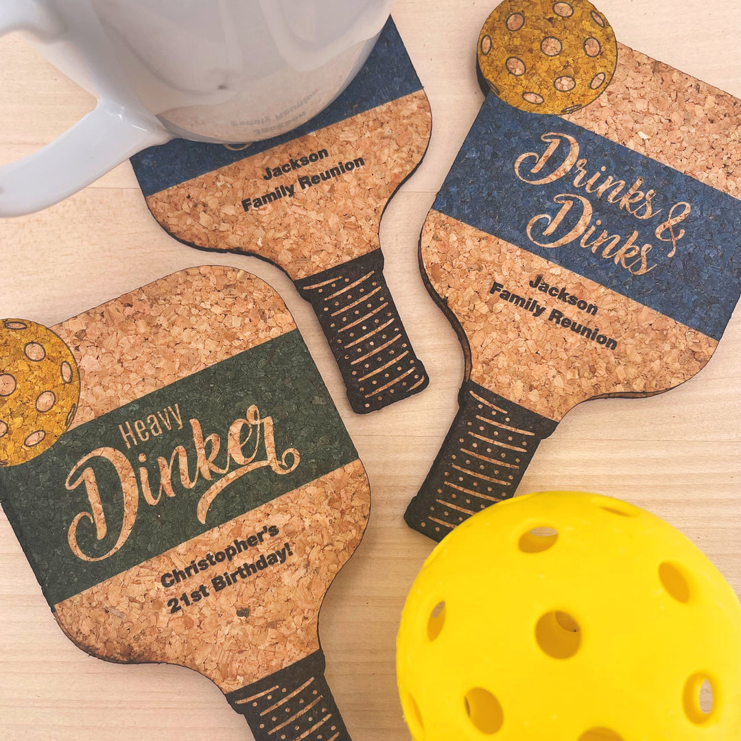 Custom Pickleball Cork Coaster