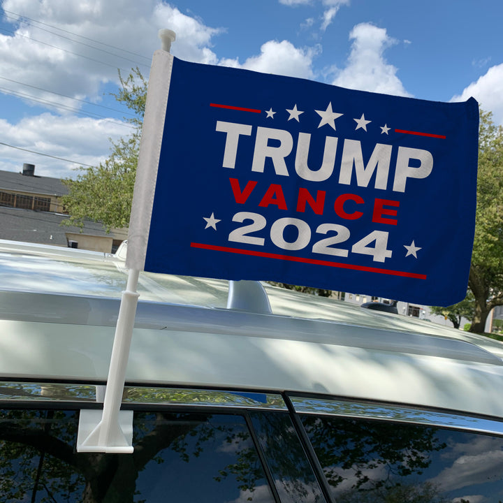 Political Car Flag, Presidential Election 2024, Trump Vance 2024