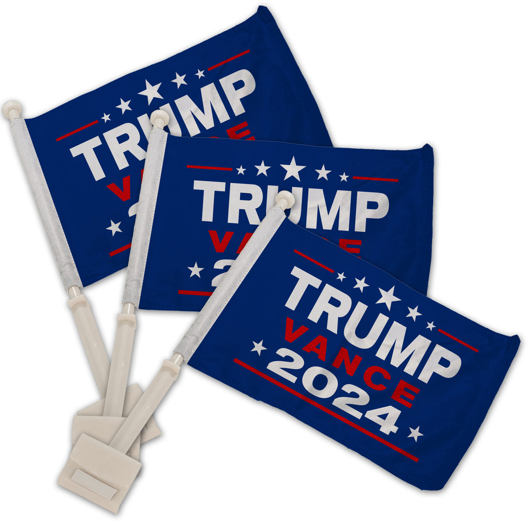 Political Car Flag, Presidential Election 2024, Trump Vance 2024