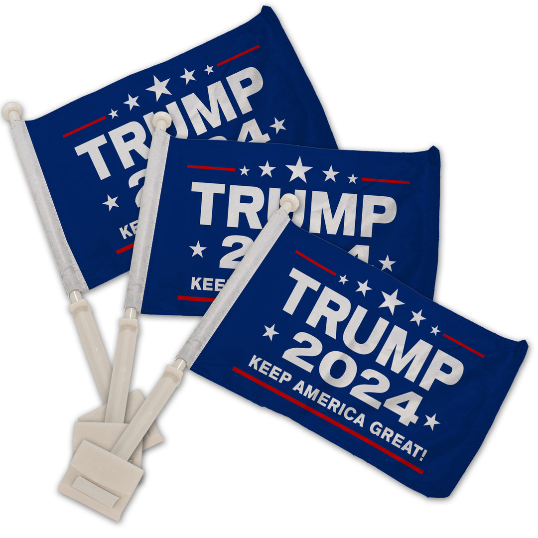 Political Car Flag, Presidential Election 2024, Trump 2024