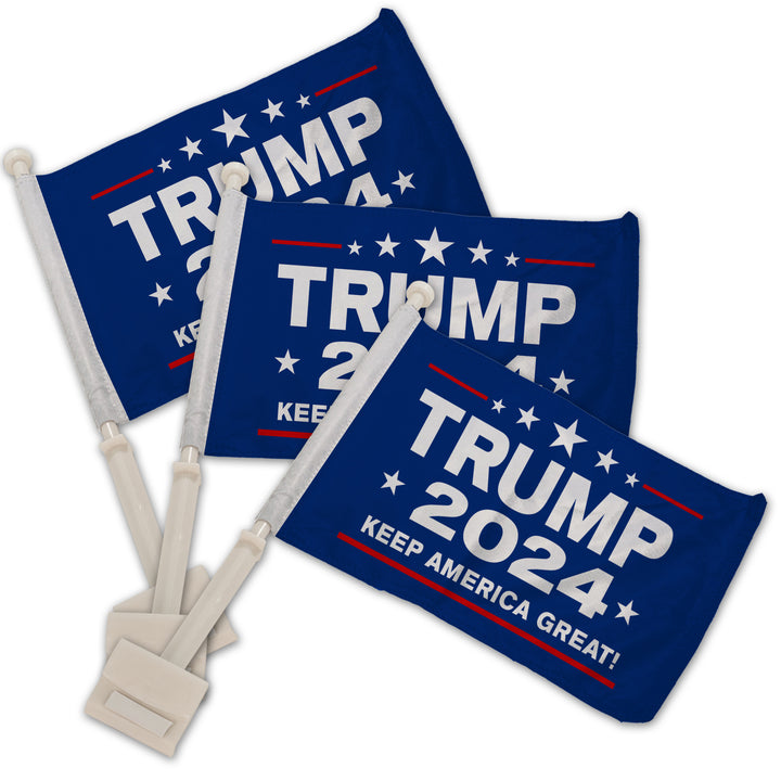 Political Car Flag, Presidential Election 2024, Trump 2024