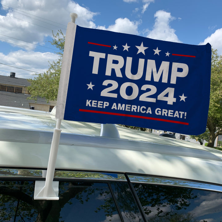 Political Car Flag, Presidential Election 2024, Trump 2024