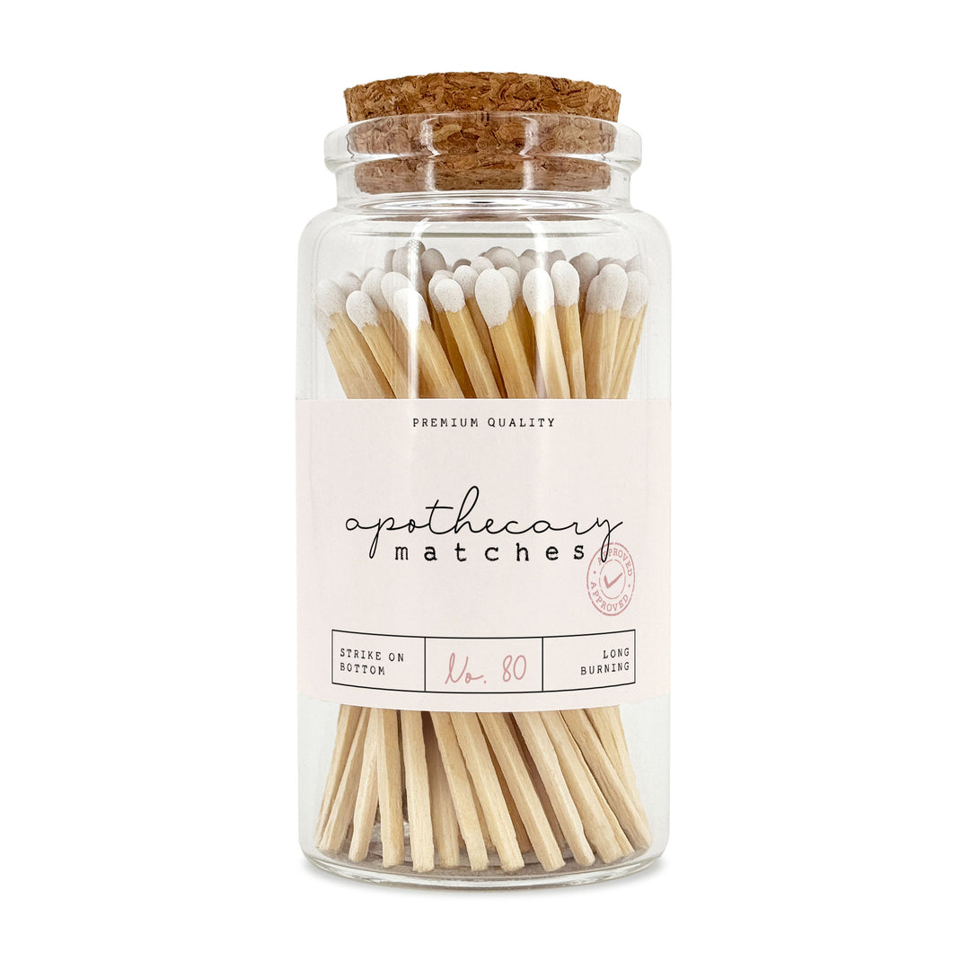 Apothecary Jar Safety Matches, Custom Decorative Matches, Home Décor Gifts, Stamped Apothecary Match Jar