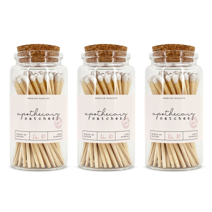 Apothecary Jar Safety Matches, Custom Decorative Matches, Home Décor Gifts, Stamped Apothecary Match Jar