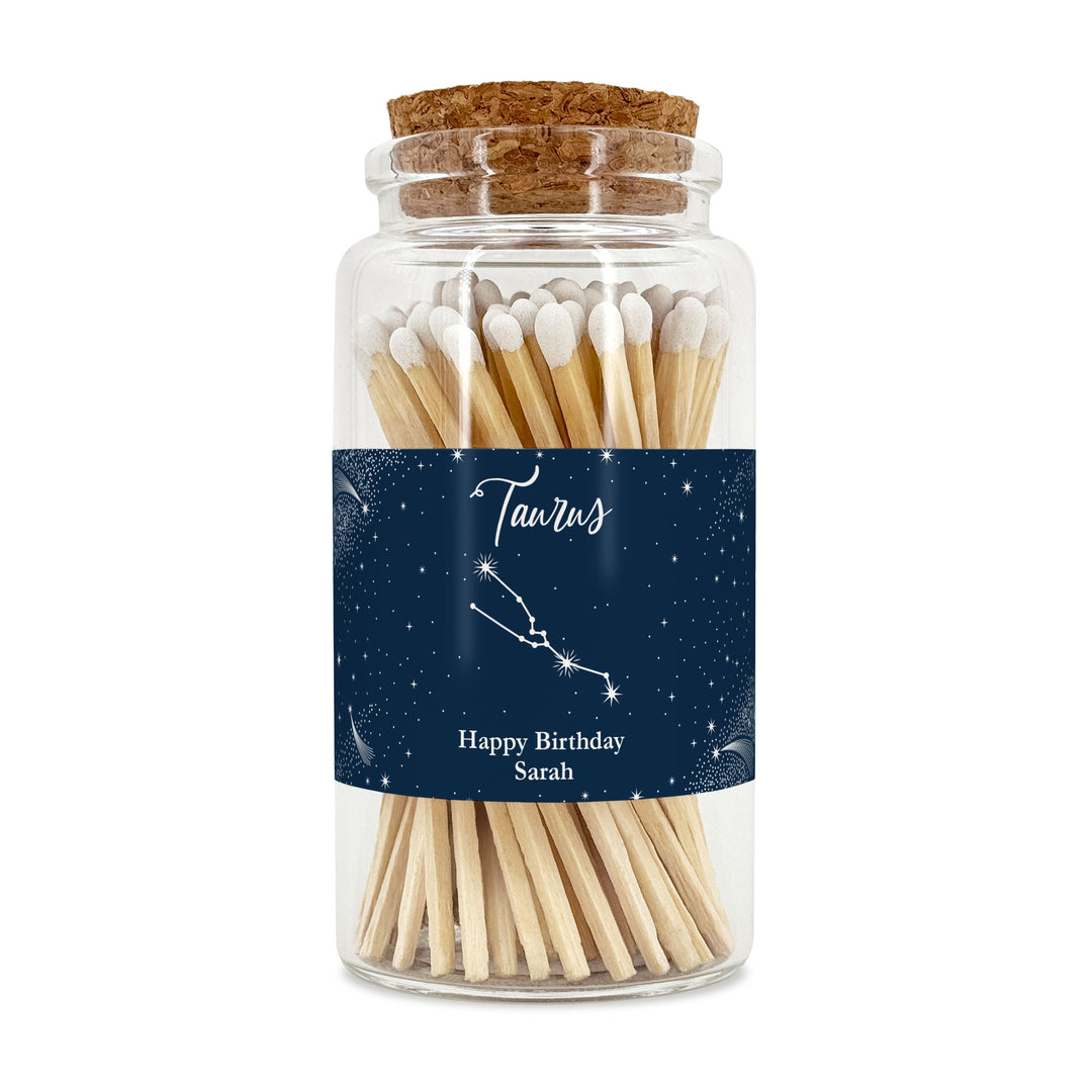 Apothecary Jar Safety Matches, Custom Decorative Matches, Home Décor Gifts, Astrology, Constellations, Birthday Zodiac Sign