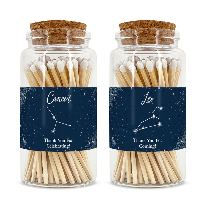 Apothecary Jar Safety Matches, Custom Decorative Matches, Home Décor Gifts, Astrology, Constellations, Birthday Zodiac Sign