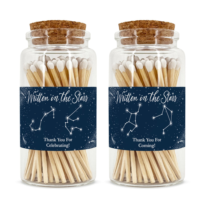 Apothecary Jar Safety Matches, Custom Decorative Matches, Home Décor Gifts, Astrology, Constellations, Zodiac Signs, Written in the Stars