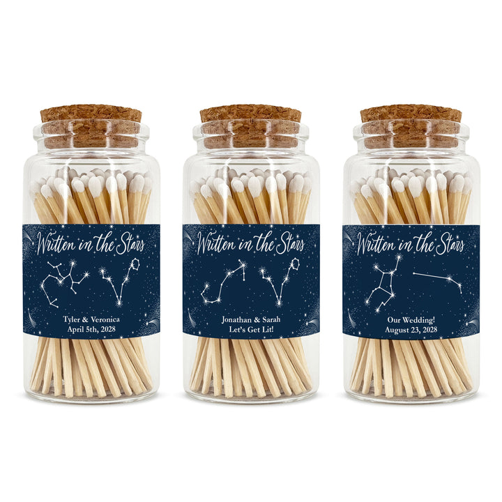 Apothecary Jar Safety Matches, Custom Decorative Matches, Home Décor Gifts, Astrology, Constellations, Zodiac Signs, Written in the Stars