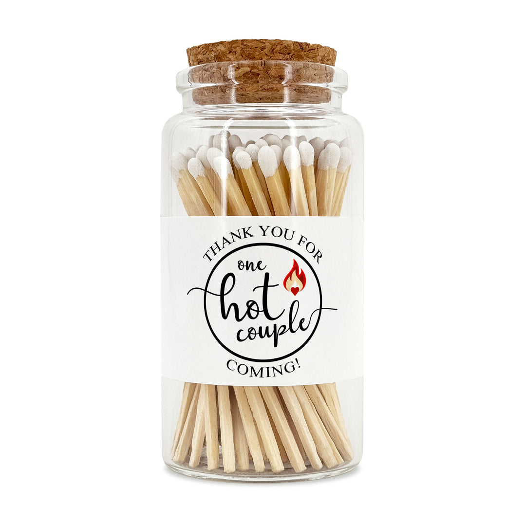 Apothecary Jar Safety Matches, Custom Decorative Matches, Home Décor Gifts, One Hot Couple Match Jar