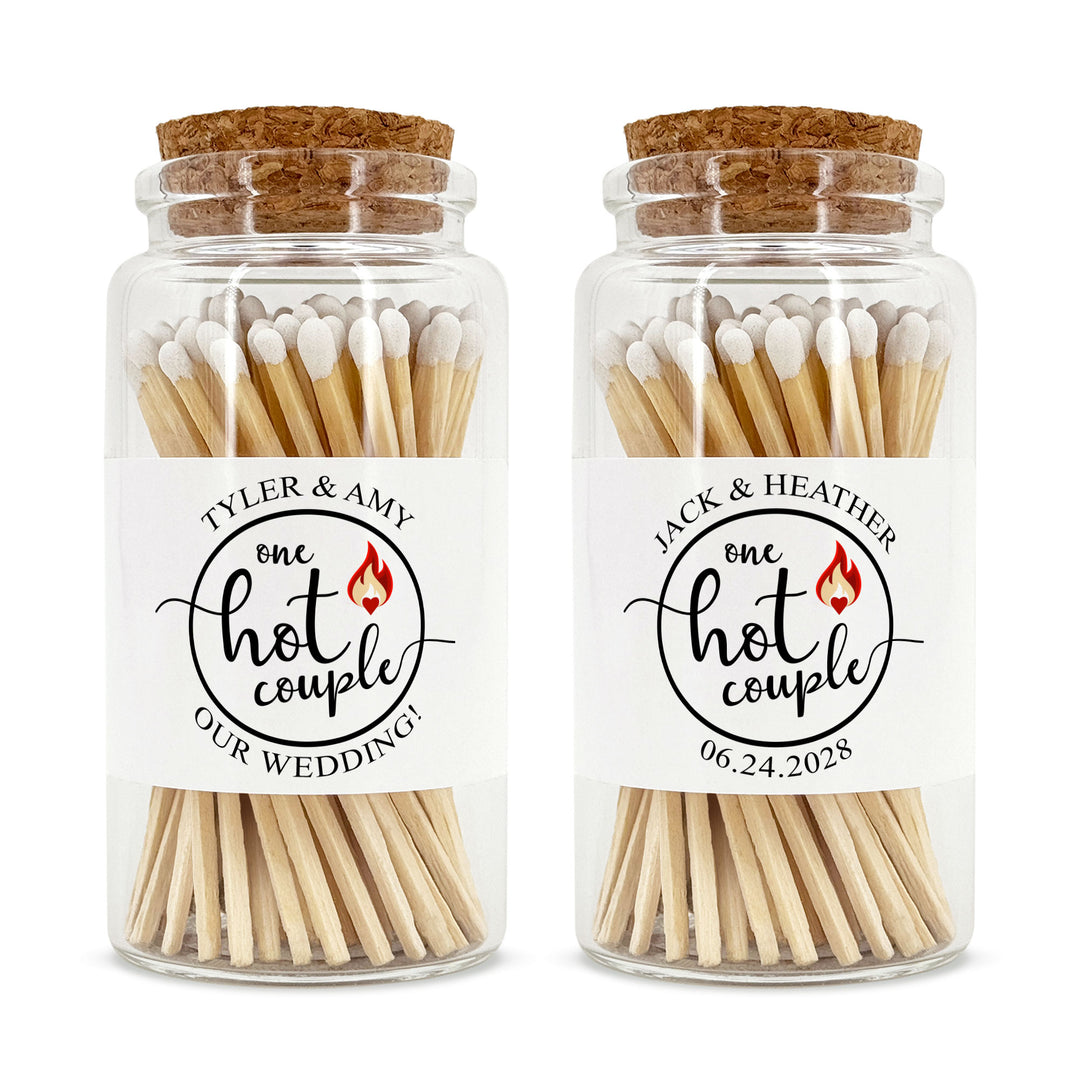 Apothecary Jar Safety Matches, Custom Decorative Matches, Home Décor Gifts, One Hot Couple Match Jar