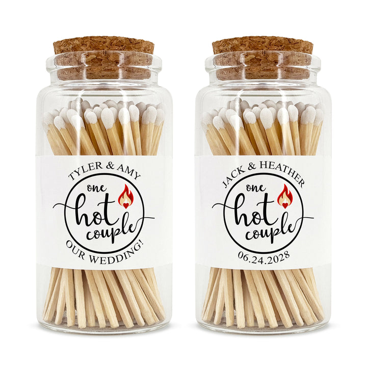 Apothecary Jar Safety Matches, Custom Decorative Matches, Home Décor Gifts, One Hot Couple Match Jar