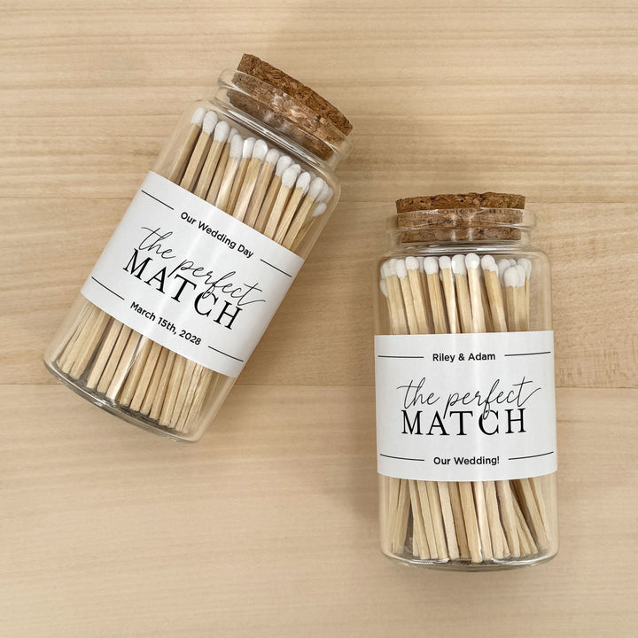 Apothecary Jar Safety Matches, Custom Decorative Matches, Home Décor Gifts, Wedding Apothecary Match Jar