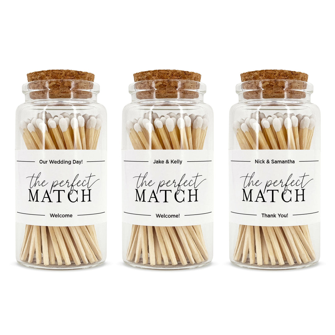 Apothecary Jar Safety Matches, Custom Decorative Matches, Home Décor Gifts, Wedding Apothecary Match Jar