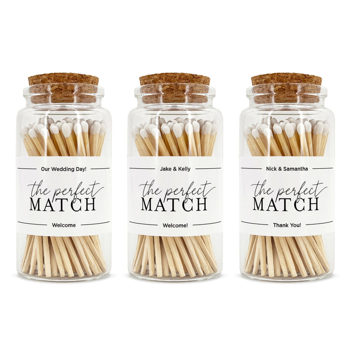 Apothecary Jar Safety Matches, Custom Decorative Matches, Home Décor Gifts, Wedding Apothecary Match Jar