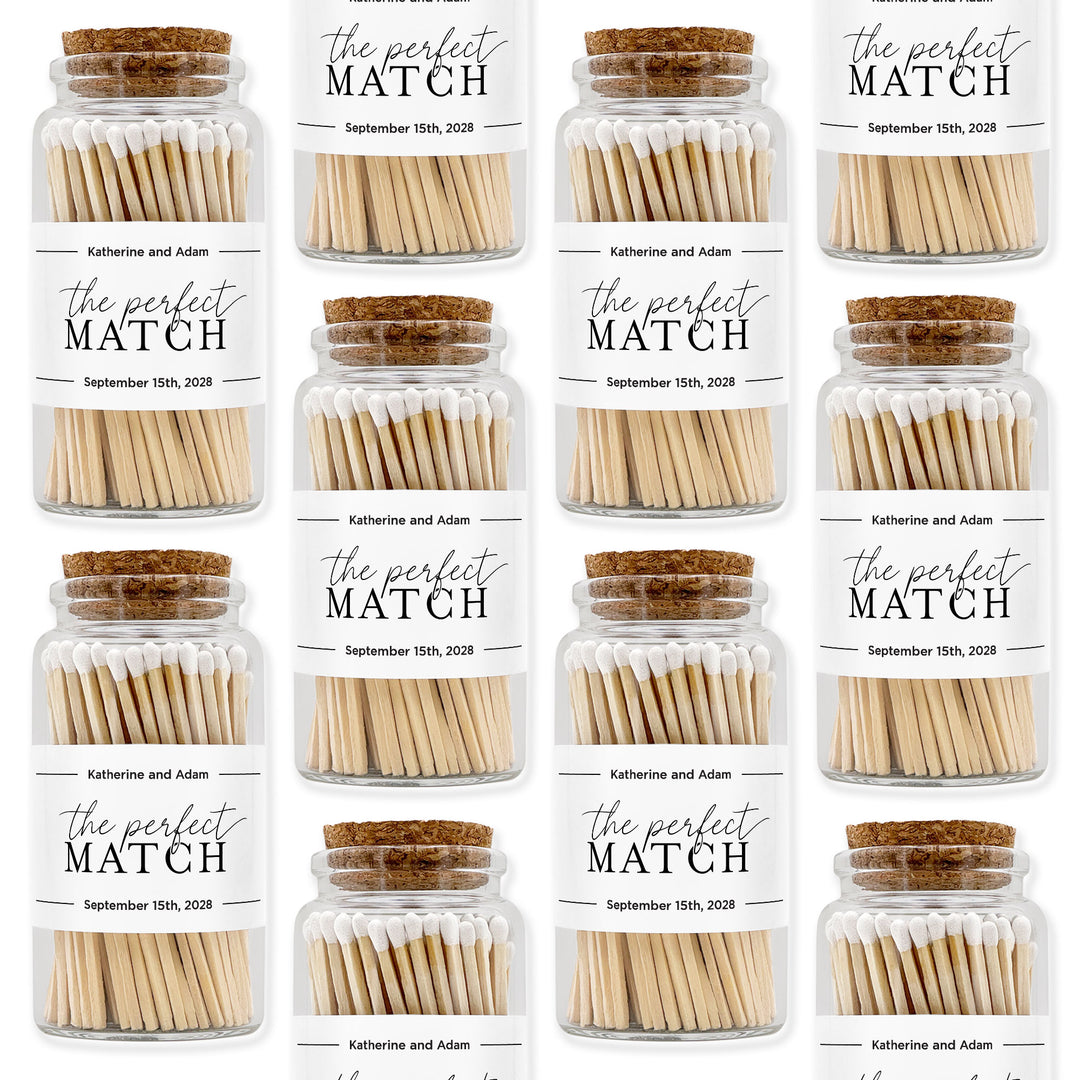 Apothecary Jar Safety Matches, Custom Decorative Matches, Home Décor Gifts, Wedding Apothecary Match Jar