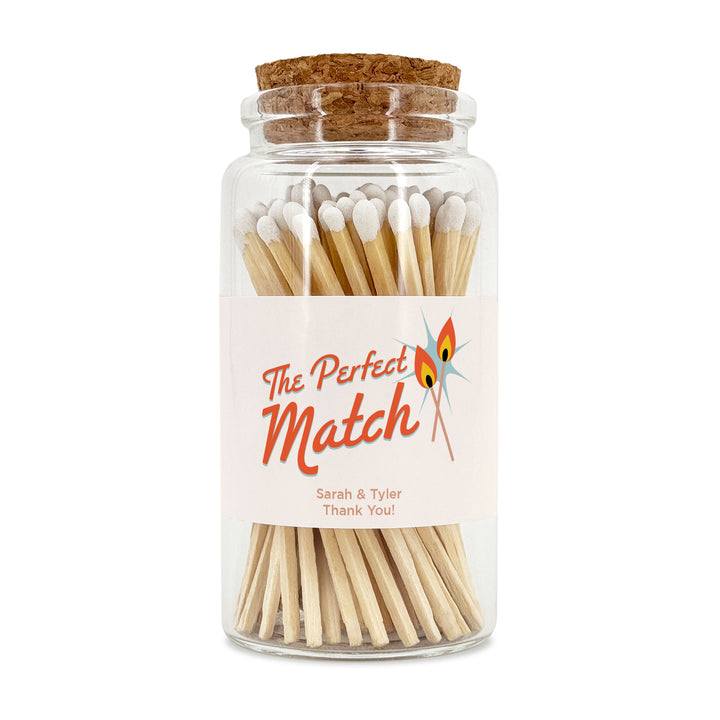 Apothecary Jar Safety Matches, Custom Decorative Matches, Home Décor Gifts, Wedding Retro Mid-Century Match Jar