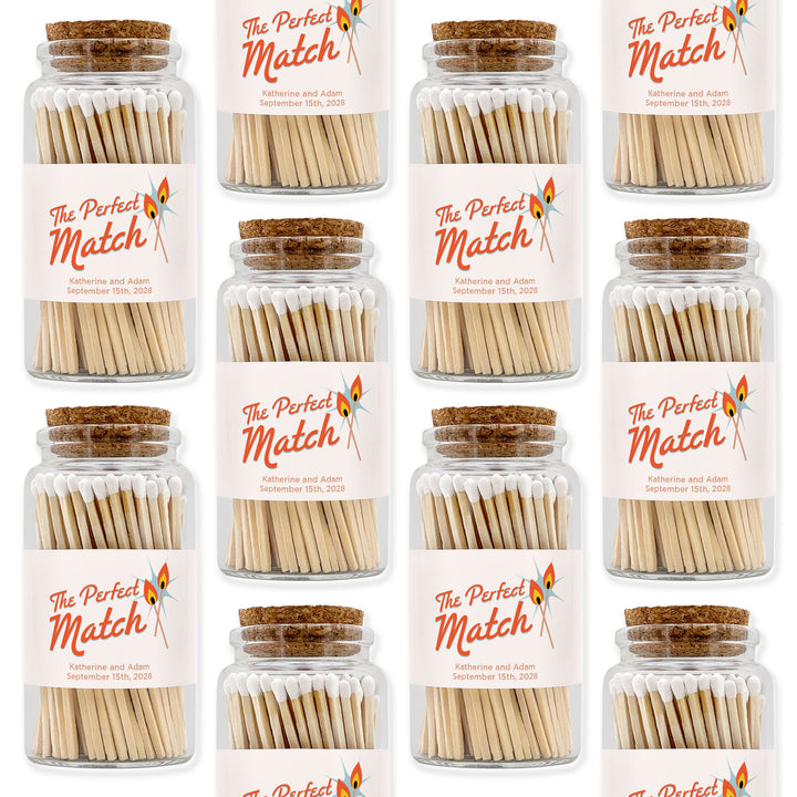 Apothecary Jar Safety Matches, Custom Decorative Matches, Home Décor Gifts, Wedding Retro Mid-Century Match Jar