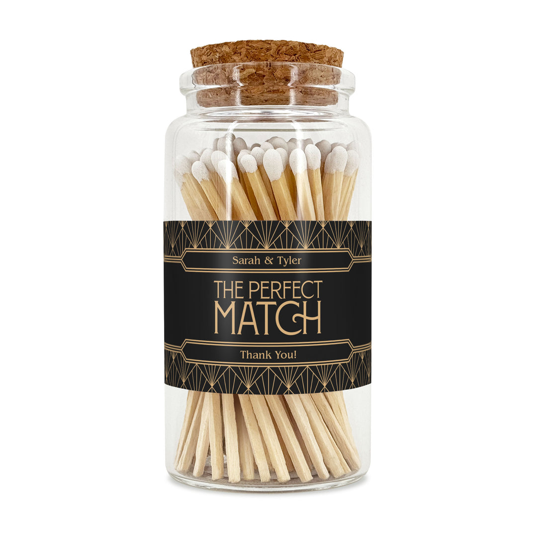 Apothecary Jar Safety Matches, Custom Decorative Matches, Home Décor Gifts, Wedding Art Deco Match Jar