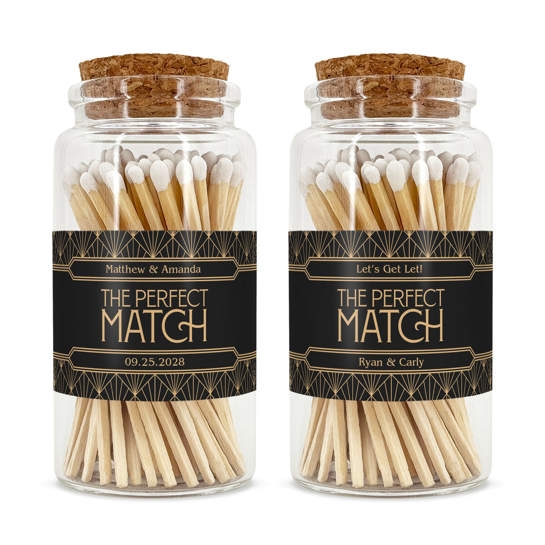 Apothecary Jar Safety Matches, Custom Decorative Matches, Home Décor Gifts, Wedding Art Deco Match Jar