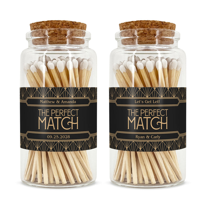 Apothecary Jar Safety Matches, Custom Decorative Matches, Home Décor Gifts, Wedding Art Deco Match Jar