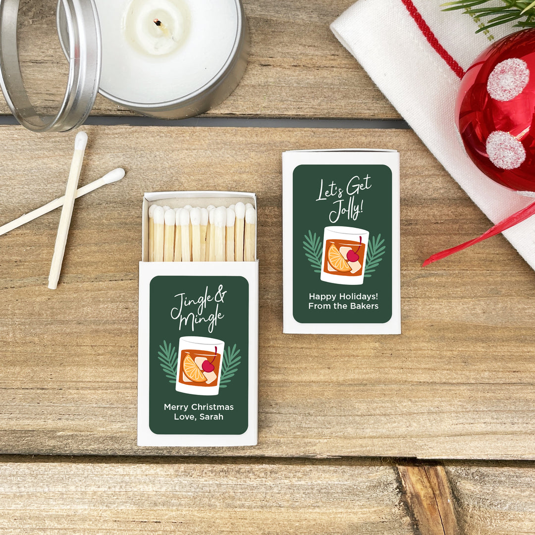 Personalized Christmas Matches, Old Fashioned Christmas - Set of 50