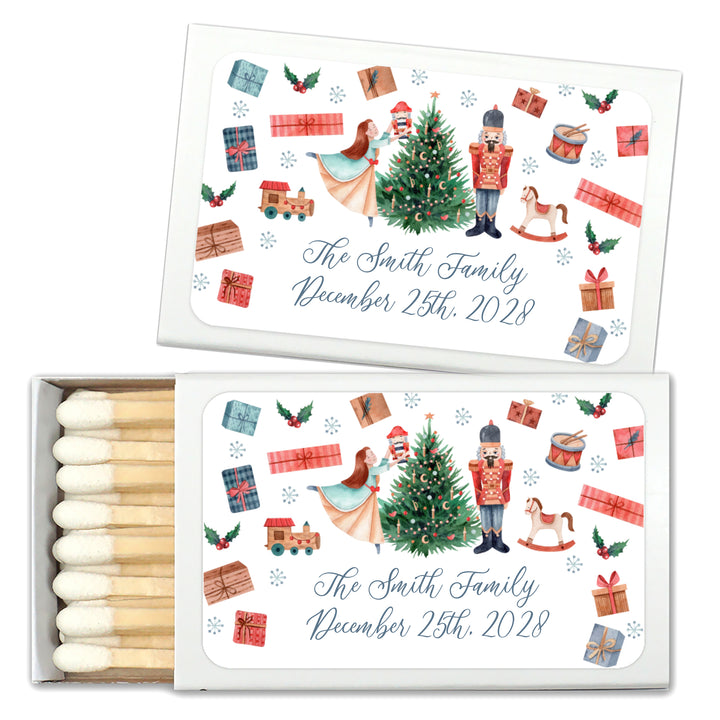 Personalized Christmas Matches, Nutcracker - Set of 50