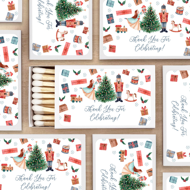 Personalized Christmas Matches, Nutcracker - Set of 50