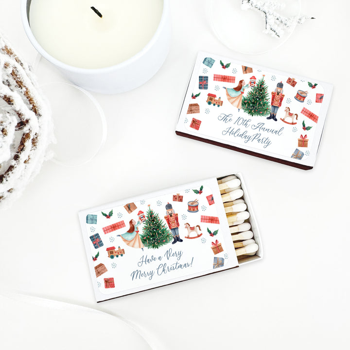 Personalized Christmas Matches, Nutcracker - Set of 50