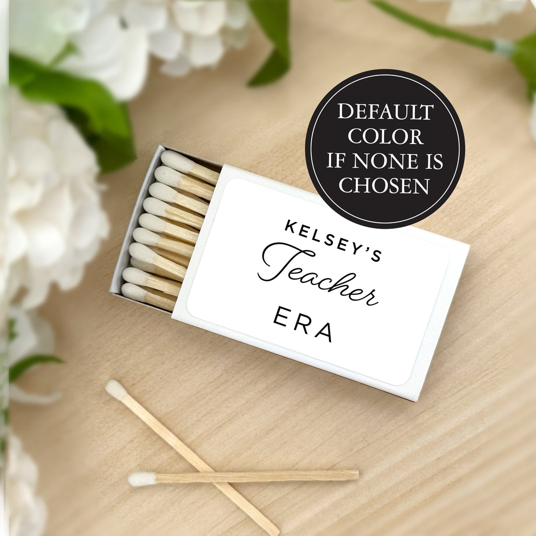 Custom Matches, Personalized Matches, Wedding Matches, Custom Party Favors, Birthday Favors, In my...Era Matches (Set of 50)