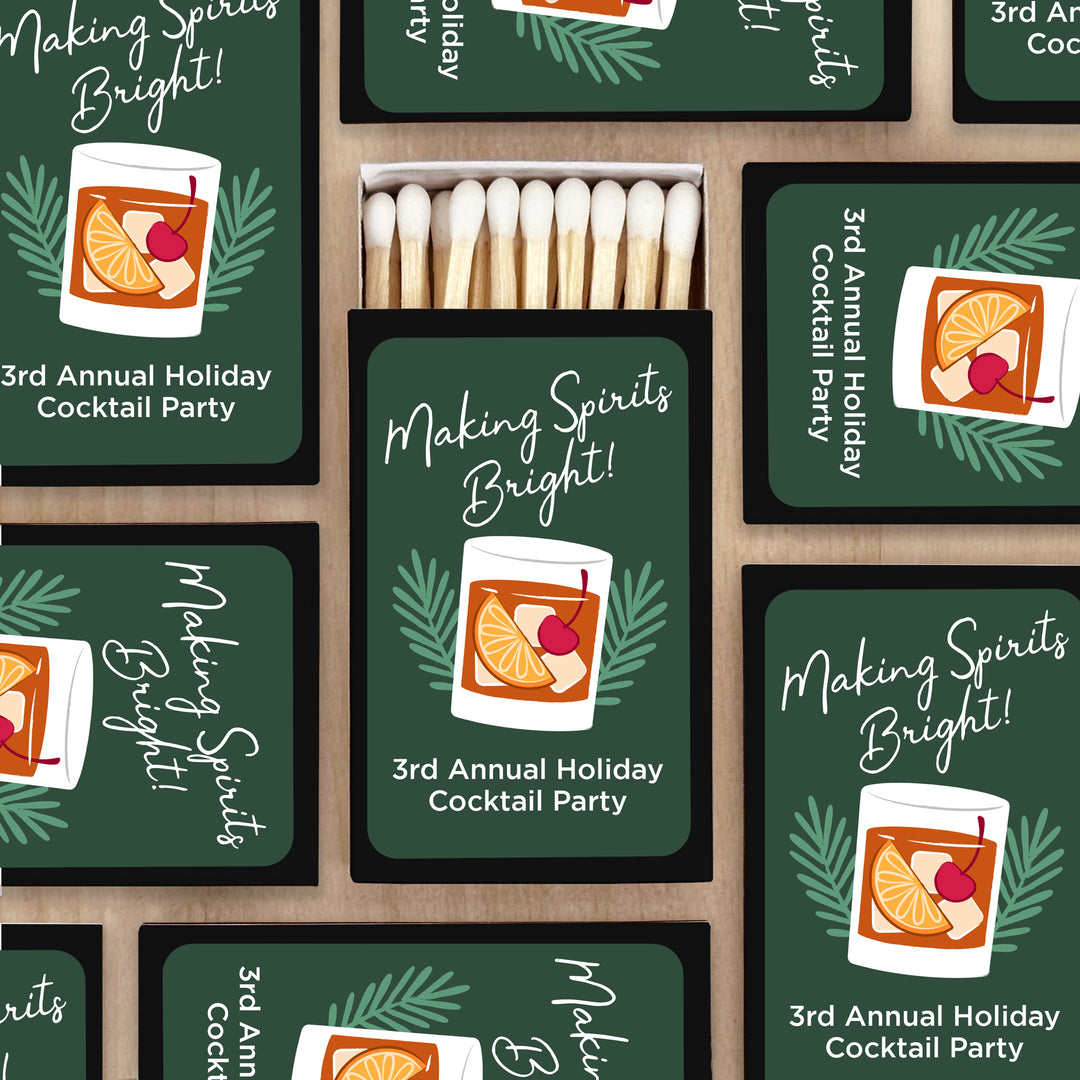 Personalized Christmas Matches, Old Fashioned Christmas - Set of 50