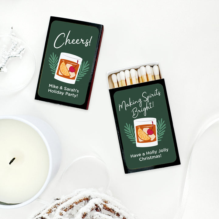 Personalized Christmas Matches, Old Fashioned Christmas - Set of 50