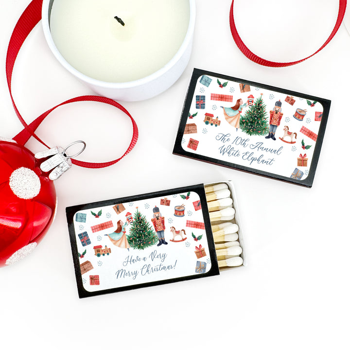 Personalized Christmas Matches, Nutcracker - Set of 50