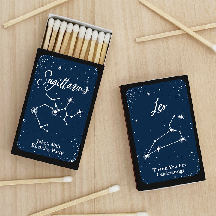 Birthday Party Match Favors, Astrology, Constellations, Birthday Zodiac Sign (Set of 50)