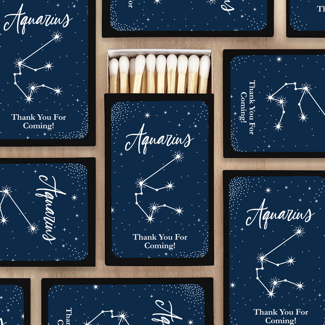 Birthday Party Match Favors, Astrology, Constellations, Birthday Zodiac Sign (Set of 50)