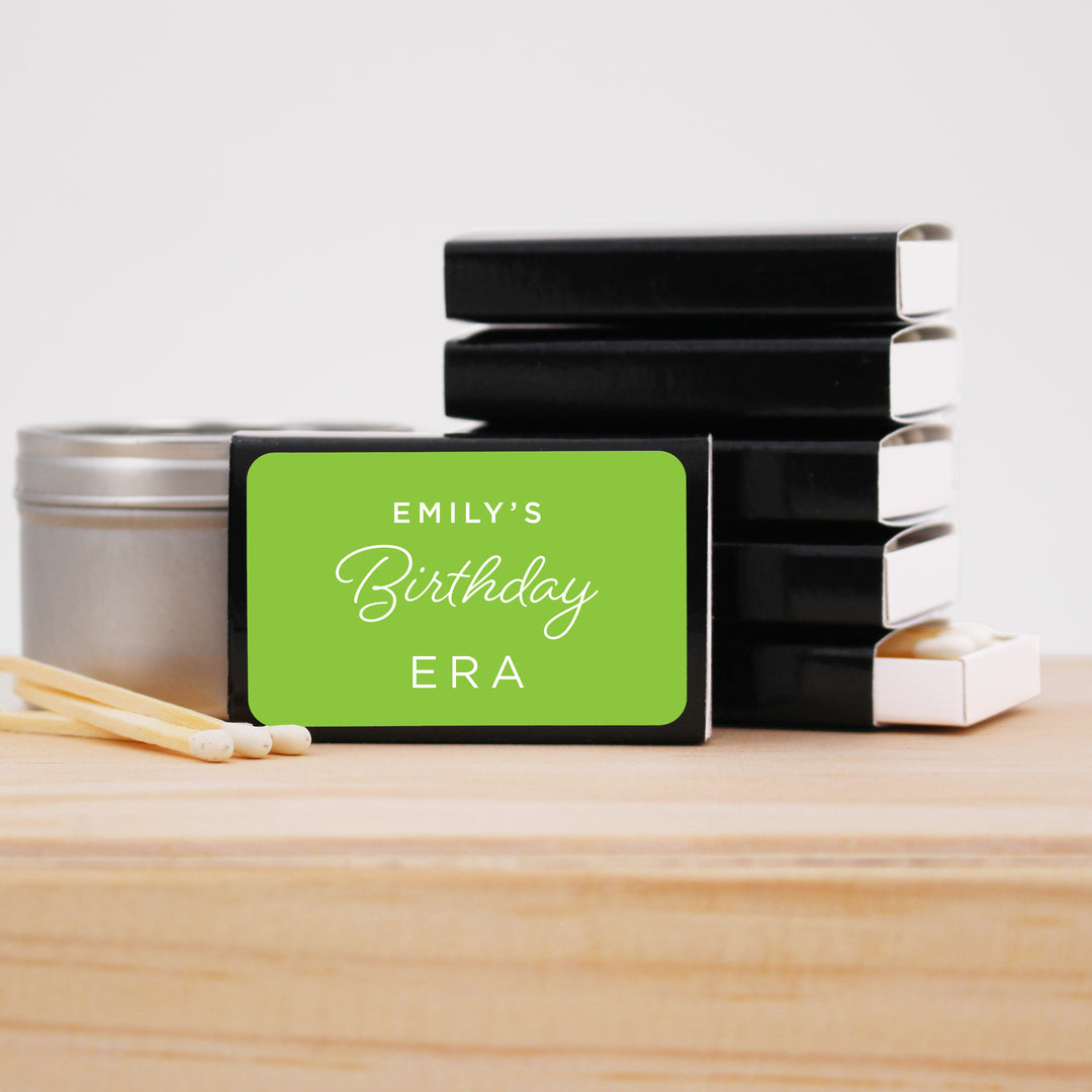 Custom Matches, Personalized Matches, Wedding Matches, Custom Party Favors, Birthday Favors, In my...Era Matches (Set of 50)