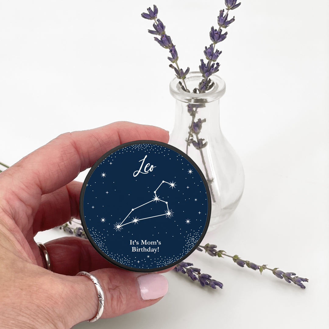 Bulk Favors, Unique Birthday Party Favors, Custom Candles, Astrology, Constellations, Birthday Zodiac Sign, 2oz Mini Lavender Candles