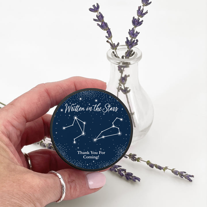 Bulk Wedding Favors, Unique Wedding Favors, Custom Candles, Astrology, Constellations, Zodiac Signs, Written in the Stars, 2oz Mini Lavender Candles